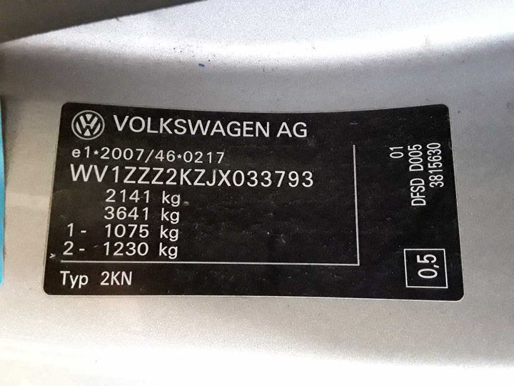 Photo 13 VIN: WV1ZZZ2KZJX033793 - VOLKSWAGEN CADDY 2.0 TDI 