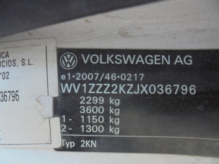 Photo 32 VIN: WV1ZZZ2KZJX036796 - VW CADDY 