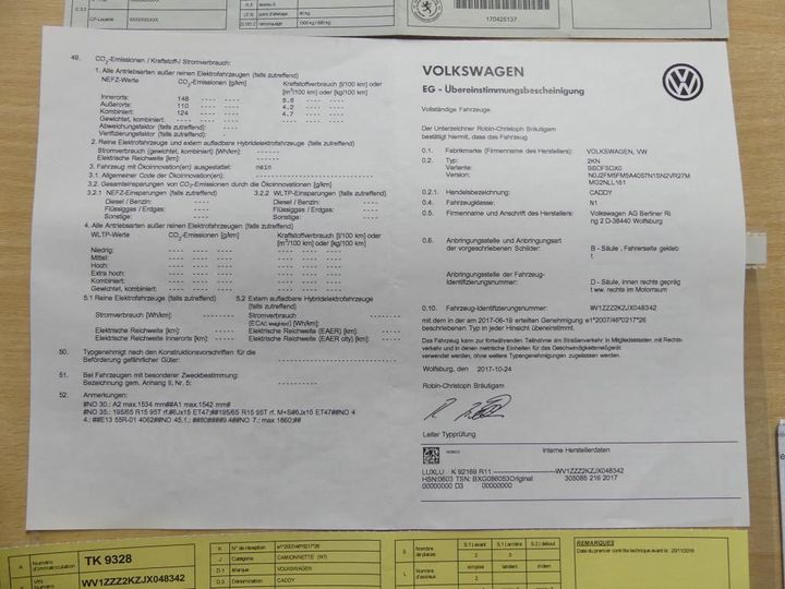 Photo 11 VIN: WV1ZZZ2KZJX048342 - VOLKSWAGEN CADDY VAN 