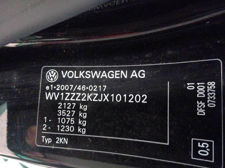 Photo 10 VIN: WV1ZZZ2KZJX101202 - VOLKSWAGEN CADDY 