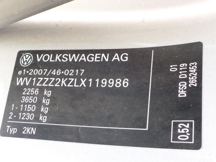 Photo 11 VIN: WV1ZZZ2KZLX119986 - VOLKSWAGEN CADDY 