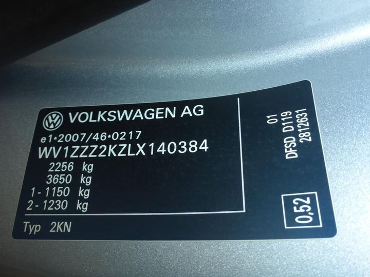 Photo 12 VIN: WV1ZZZ2KZLX140384 - VOLKSWAGEN CADDY 