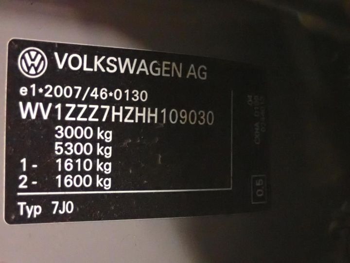 Photo 8 VIN: WV1ZZZ7HZHH109030 - VOLKSWAGEN TRANSPORTER PROCAB 