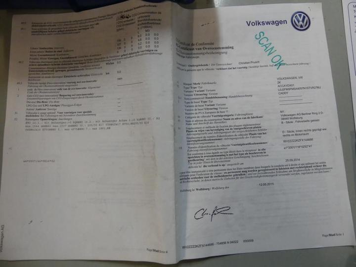 Photo 4 VIN: WV2ZZZ2KZFX144686 - VOLKSWAGEN CADDY MAXI DC 