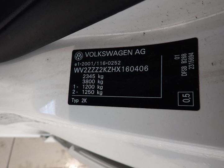 Photo 9 VIN: WV2ZZZ2KZHX160406 - VOLKSWAGEN CADDY MAXI 