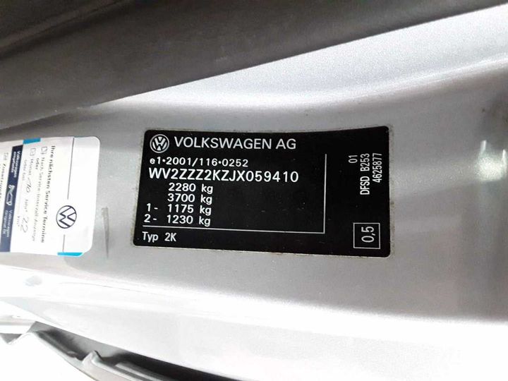 Photo 12 VIN: WV2ZZZ2KZJX059410 - VOLKSWAGEN CADDY 2.0 TDI 