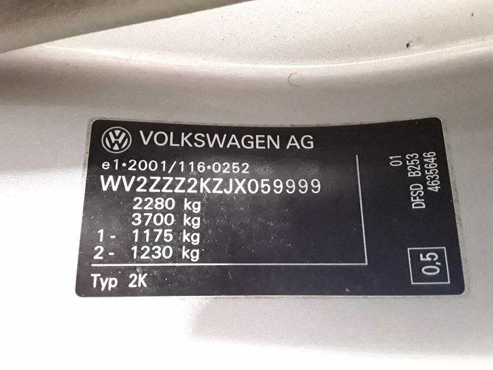 Photo 12 VIN: WV2ZZZ2KZJX059999 - VOLKSWAGEN CADDY 2.0 TDI 