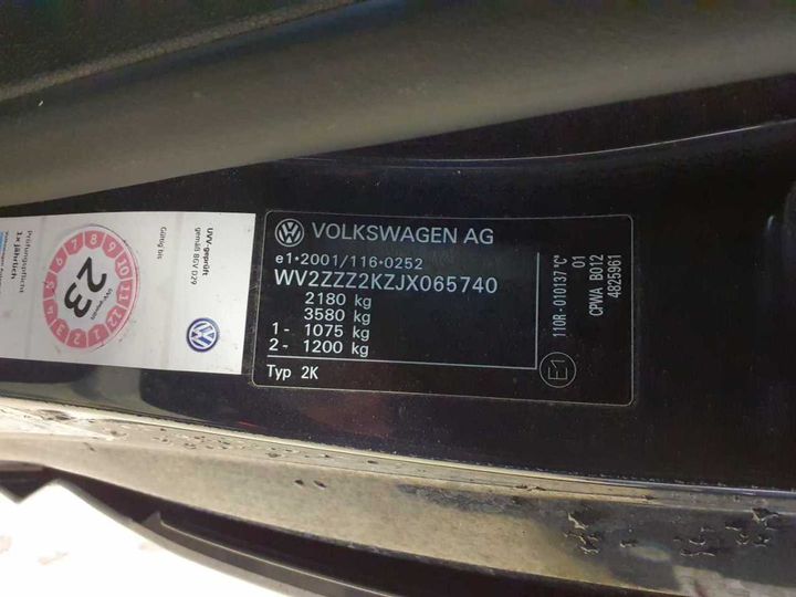 Photo 11 VIN: WV2ZZZ2KZJX065740 - VW CADDY 1.4 BIFUEL TGI 