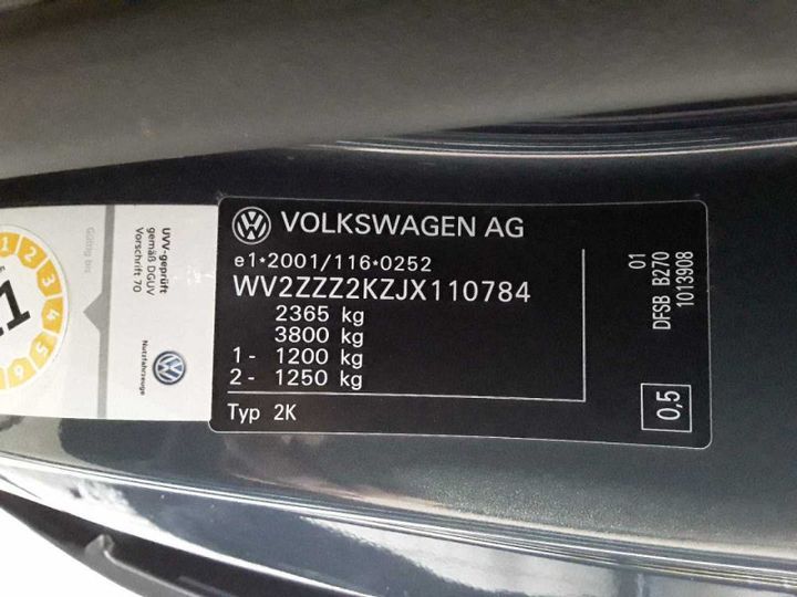 Photo 11 VIN: WV2ZZZ2KZJX110784 - VOLKSWAGEN CADDY 