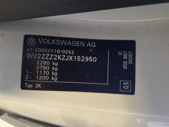 Photo 11 VIN: WV2ZZZ2KZJX152950 - VW CADDY 2.0 TDI 