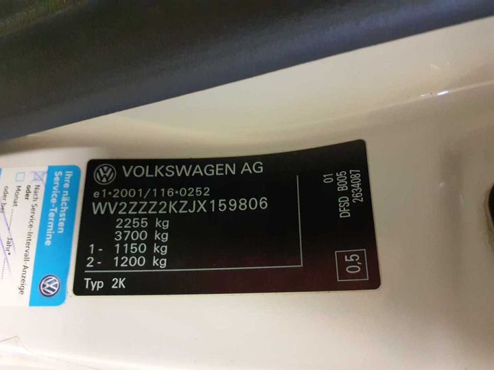 Photo 12 VIN: WV2ZZZ2KZJX159806 - VOLKSWAGEN CADDY 