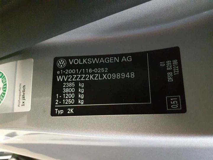 Photo 11 VIN: WV2ZZZ2KZLX098948 - VW CADDY 2.0 TDI 