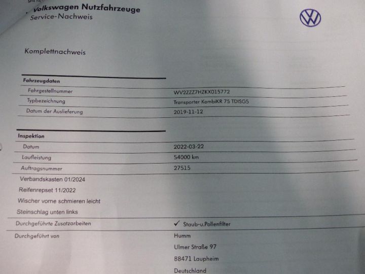 Photo 9 VIN: WV2ZZZ7HZKX015772 - VOLKSWAGEN T6 2,0 TDI 