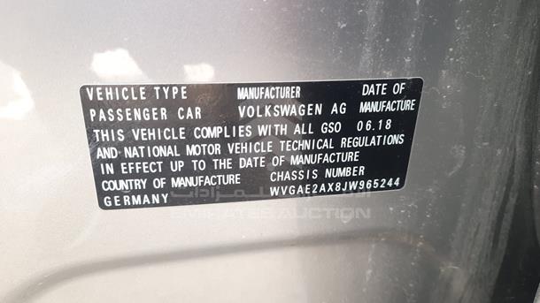 Photo 2 VIN: WVGAE2AX8JW965244 - VOLKSWAGEN TIGUAN 