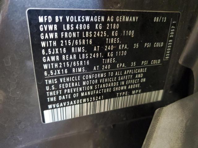 Photo 12 VIN: WVGAV3AX0EW525241 - VOLKSWAGEN TIGUAN S 