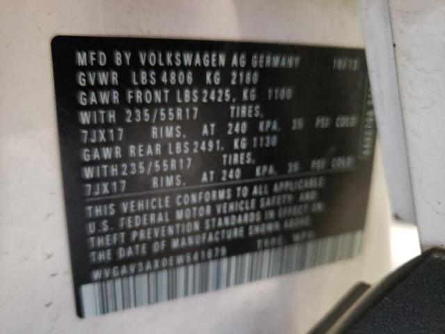 Photo 11 VIN: WVGAV3AX0EW541679 - VOLKSWAGEN TIGUAN S 