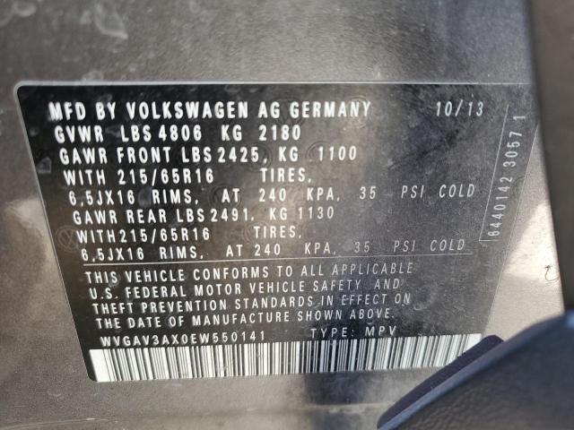 Photo 11 VIN: WVGAV3AX0EW550141 - VOLKSWAGEN TIGUAN 