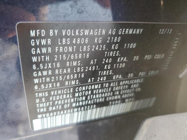 Photo 12 VIN: WVGAV3AX0EW567229 - VOLKSWAGEN TIGUAN S 