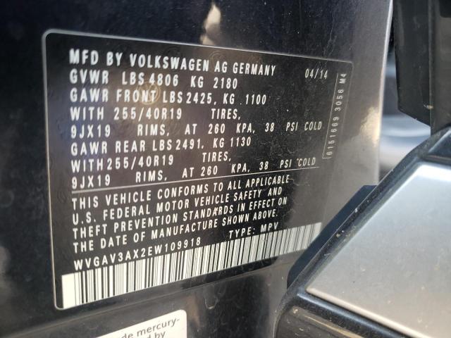 Photo 9 VIN: WVGAV3AX2EW109918 - VOLKSWAGEN TIGUAN S 