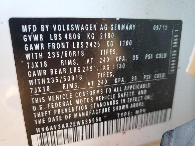 Photo 12 VIN: WVGAV3AX2EW535558 - VOLKSWAGEN TIGUAN 