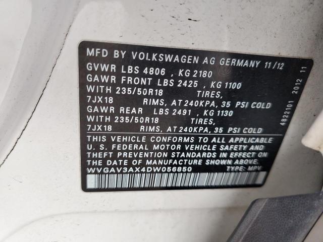 Photo 12 VIN: WVGAV3AX4DW056850 - VOLKSWAGEN TIGUAN S 