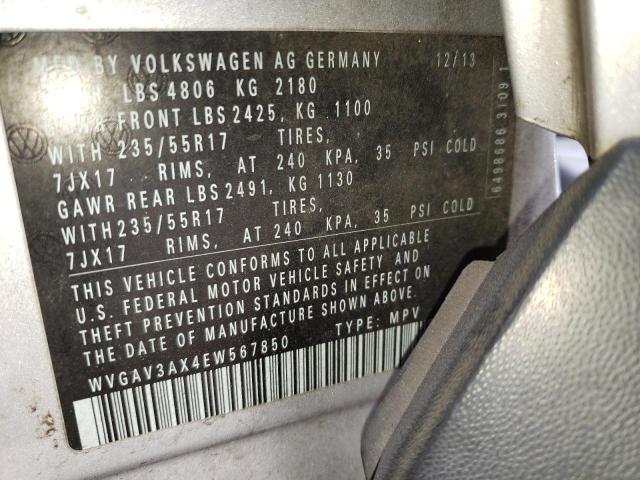 Photo 12 VIN: WVGAV3AX4EW567850 - VOLKSWAGEN TIGUAN 