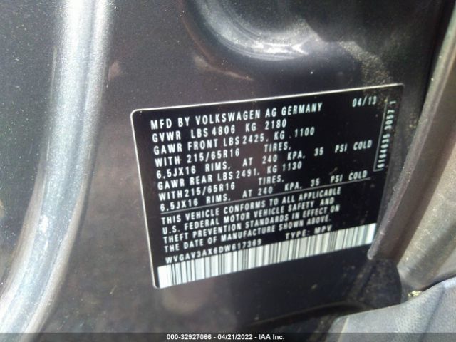 Photo 8 VIN: WVGAV3AX6DW617369 - VOLKSWAGEN TIGUAN 