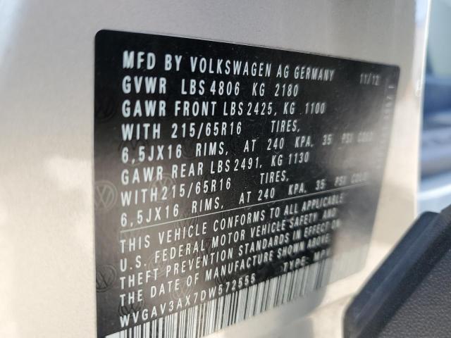 Photo 11 VIN: WVGAV3AX7DW572555 - VOLKSWAGEN TIGUAN 