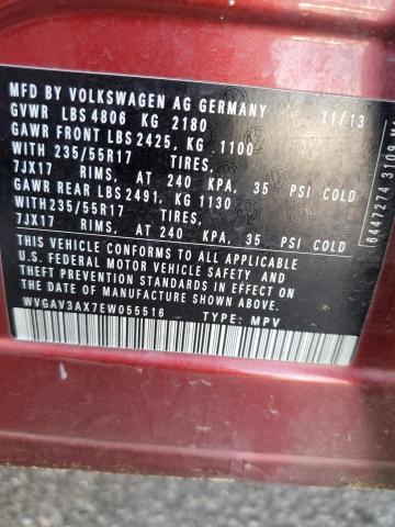 Photo 13 VIN: WVGAV3AX7EW055516 - VOLKSWAGEN TIGUAN S 