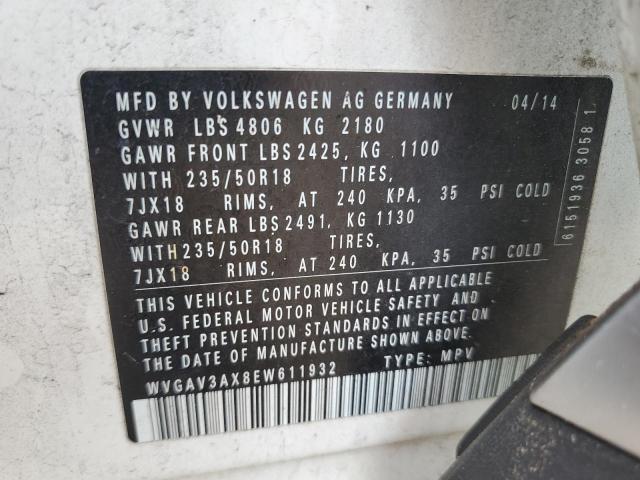 Photo 12 VIN: WVGAV3AX8EW611932 - VOLKSWAGEN TIGUAN 