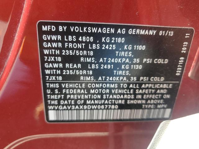 Photo 12 VIN: WVGAV3AX9DW067780 - VOLKSWAGEN TIGUAN 