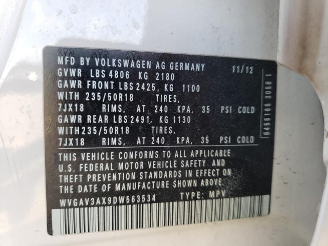 Photo 9 VIN: WVGAV3AX9DW563534 - VOLKSWAGEN TIGUAN 