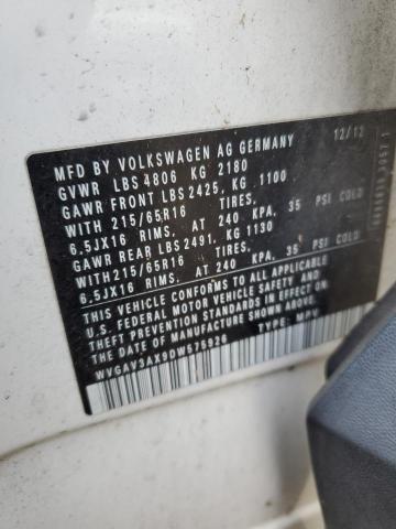 Photo 11 VIN: WVGAV3AX9DW575926 - VOLKSWAGEN TIGUAN S 