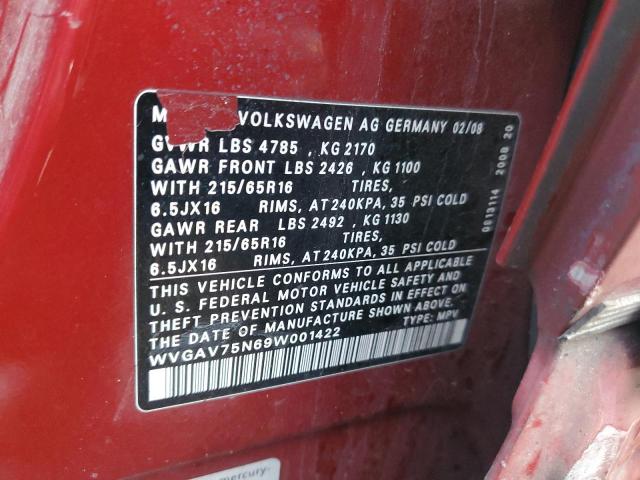 Photo 11 VIN: WVGAV75N69W001422 - VOLKSWAGEN TIGUAN 