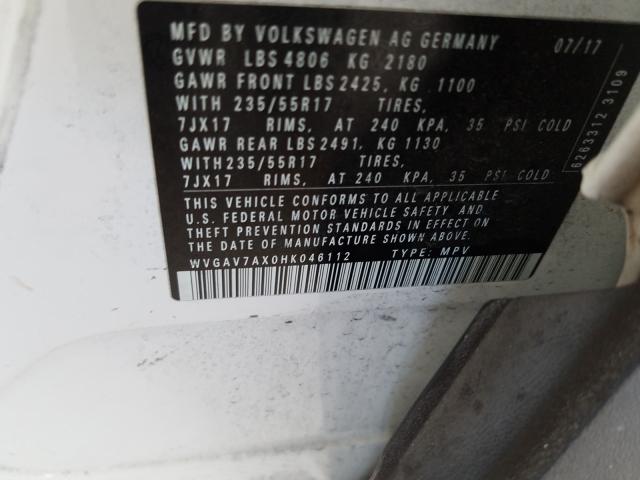 Photo 4 VIN: WVGAV7AX0HK046112 - VOLKSWAGEN TIGUAN 