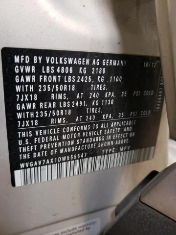 Photo 11 VIN: WVGAV7AX1DW555547 - VOLKSWAGEN TIGUAN S 