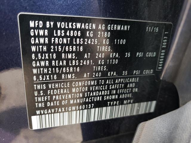 Photo 12 VIN: WVGAV7AX1GW560137 - VOLKSWAGEN TIGUAN 