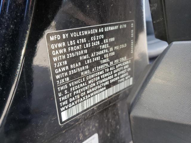 Photo 11 VIN: WVGAV7AX2AW002904 - VOLKSWAGEN TIGUAN S 