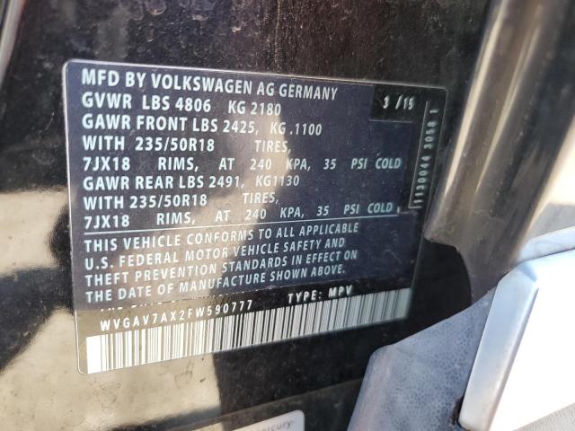 Photo 12 VIN: WVGAV7AX2FW590777 - VOLKSWAGEN TIGUAN S 