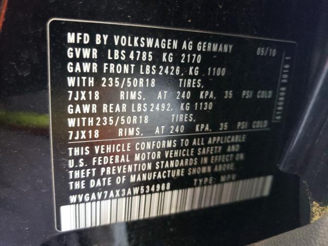 Photo 9 VIN: WVGAV7AX3AW534968 - VOLKSWAGEN TIGUAN 