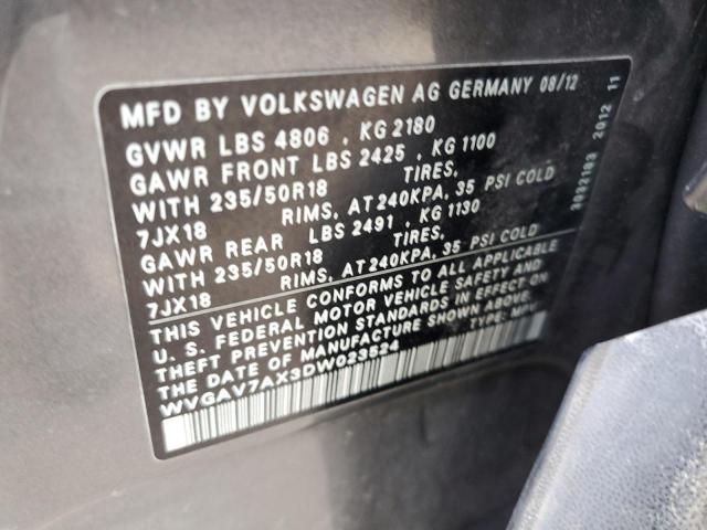 Photo 9 VIN: WVGAV7AX3DW023524 - VOLKSWAGEN TIGUAN S 