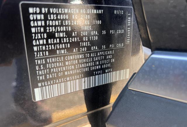 Photo 9 VIN: WVGAV7AX5CW559471 - VOLKSWAGEN TIGUAN 