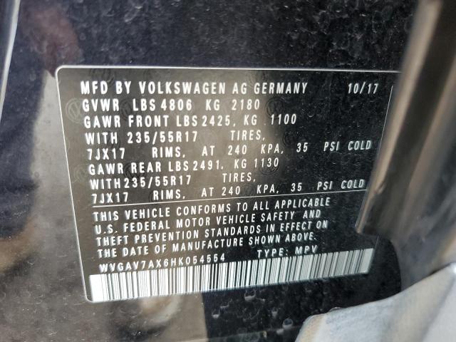 Photo 12 VIN: WVGAV7AX6HK054554 - VOLKSWAGEN TIGUAN S 