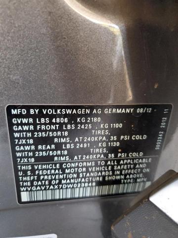 Photo 11 VIN: WVGAV7AX7DW023848 - VOLKSWAGEN TIGUAN S 