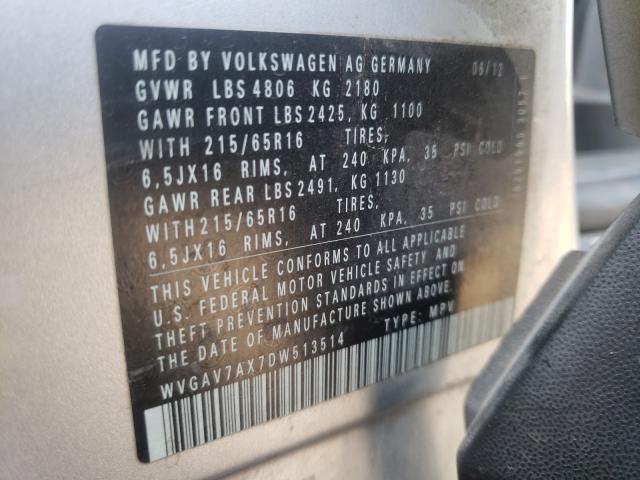 Photo 9 VIN: WVGAV7AX7DW513514 - VOLKSWAGEN TIGUAN 