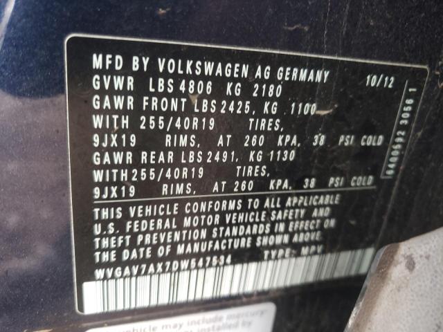 Photo 11 VIN: WVGAV7AX7DW547534 - VOLKSWAGEN TIGUAN 