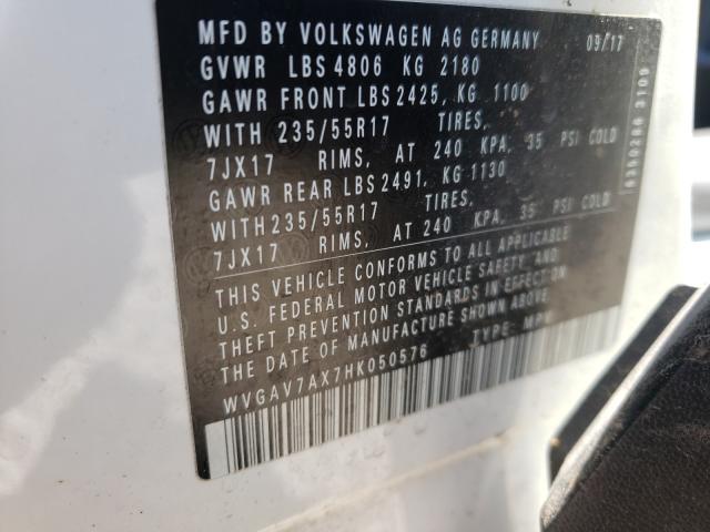 Photo 9 VIN: WVGAV7AX7HK050576 - VOLKSWAGEN TIGUAN 