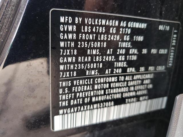 Photo 11 VIN: WVGAV7AX8AW537056 - VOLKSWAGEN TIGUAN S 