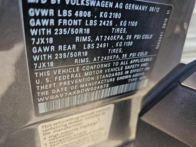 Photo 9 VIN: WVGAV7AX8DW024572 - VOLKSWAGEN TIGUAN 