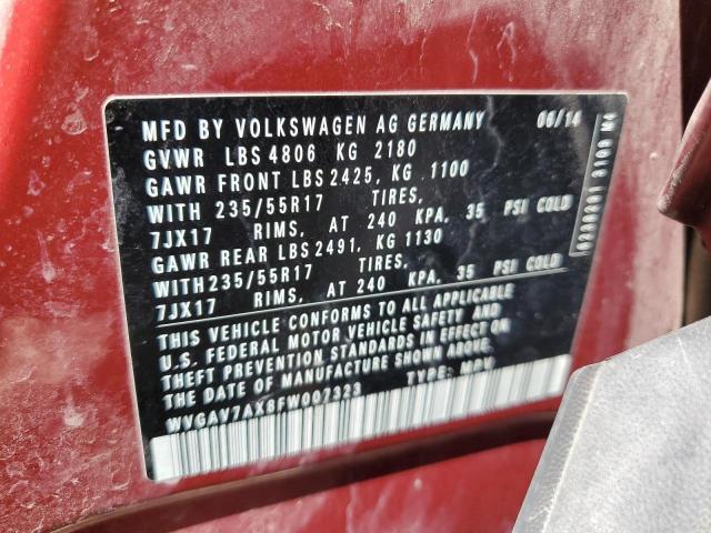 Photo 11 VIN: WVGAV7AX8FW007323 - VOLKSWAGEN TIGUAN 